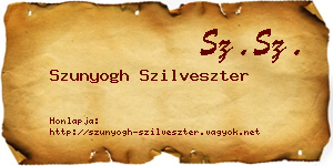 Szunyogh Szilveszter névjegykártya