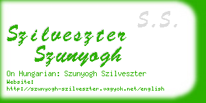 szilveszter szunyogh business card